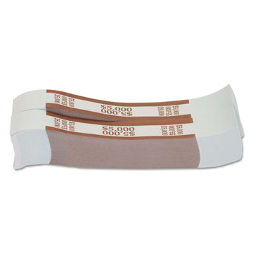 Pap-R Products Currency Straps, Brown, $5,000 In $50 Bills, 1000 Bands-pack freeshipping - TVN Wholesale